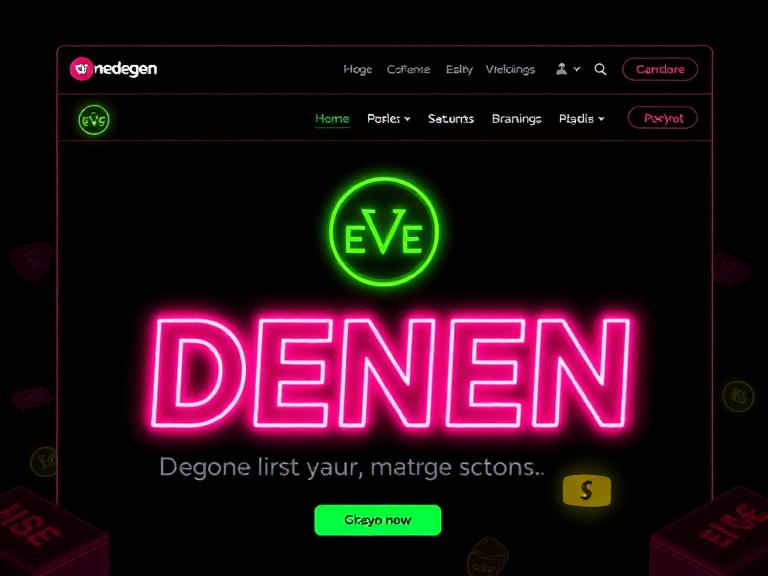Degen Neon website style preview